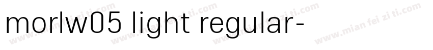 morlw05 light regular字体转换